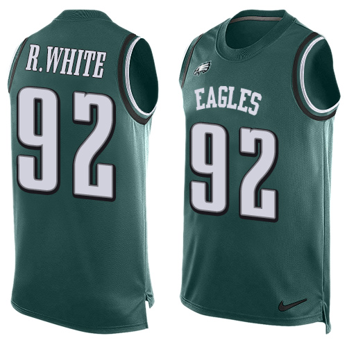 Nike Eagles #92 Reggie White Midnight Green Team Color Men's Stitched NFL Limited Tank Top Jersey